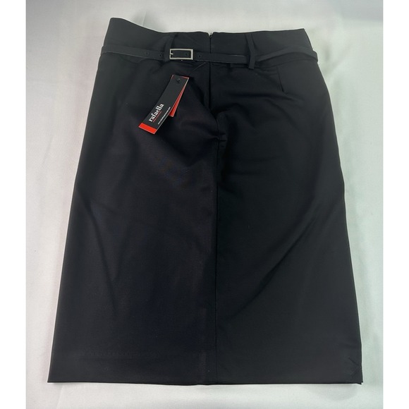 NWT Rafaella Women's‎ Skirt Pencil Skirt Belted Size 6 Easy Care Stretch Black - Picture 1 of 12